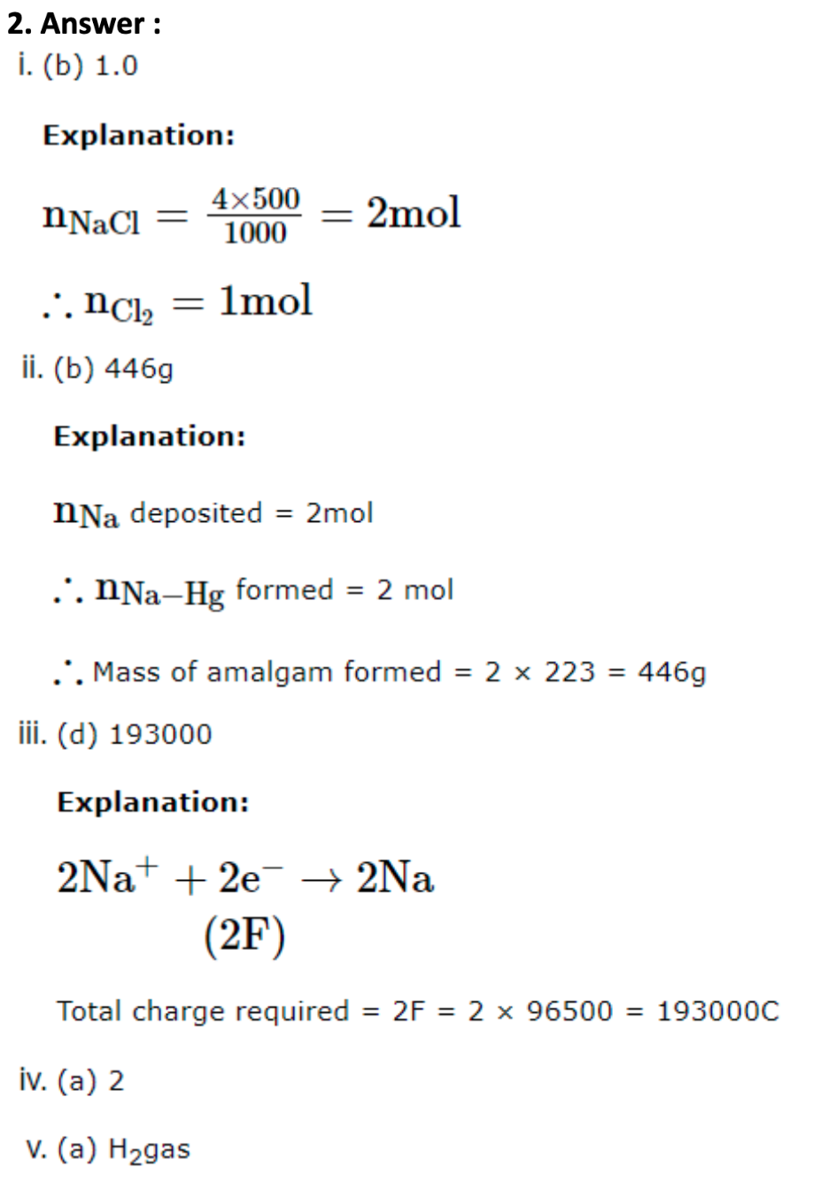 Class 12 Chemistry Chapter 3 Question Answer